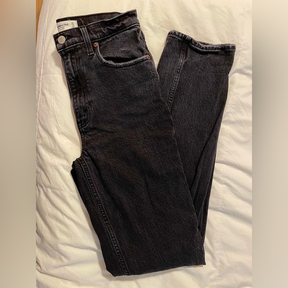 Abercrombie and fitch 90s ultra high rise black denim - Picture 3 of 4